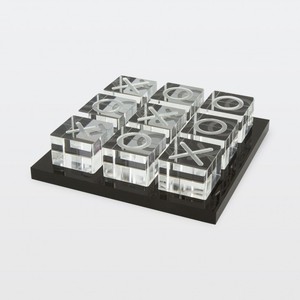 <span class=keywords><strong>Deluxe</strong></span> Frosted Acrylic Tic Tac Toe Set Với Bảng Rõ Ràng 3D Luxe Crystal Board Game Với In Lụa Logo - Product Image 5