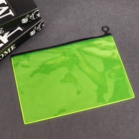 Vente en gros PVC Transparent Étudiant Papeterie Trousse À Crayons Auto-scellant Fermeture Éclair Emballage Sac Coloré Cosmétique Sac De Rangement En Plastique