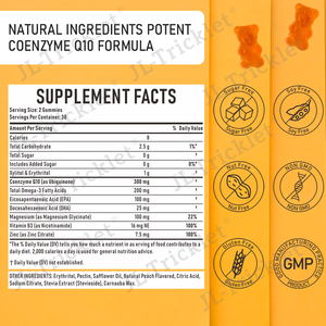 Julong OEM CoQ10 Gummies cair diisi CoQ10 Gummy suplemen Jantung kesehatan Vegan Ultra penyerap tinggi koenzim Q10 Gummy - Product Image 3