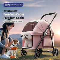 Poussette pour animaux de compagnie Bello, petite poussette pliable en métal pour chats et chiens, idéale pour les sorties en plein air