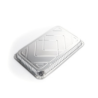 Récipient jetable de papier d'aluminium de mur lisse avec les boîtes traitées par boursouflure de couvercle en plastique avec des caractéristiques de joint