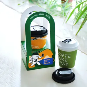 Portable with handle hand carry cup holder white spill proof drink cup holder