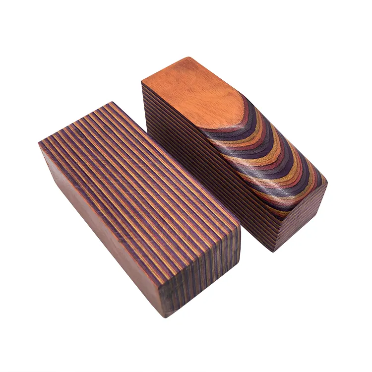 Tùy chỉnh cao dày đặc pakkawood tấm nhuộm nhiều lớp gỗ cứng cho dao xử lý làm