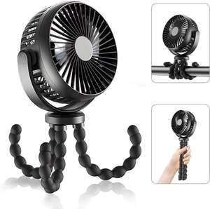 Ventilador Portátil de Viaje para Cochecito de Bebé, Batería de 5200 mAh con Patas de Trípode, Mini Ventilador USB Recargable para <span class=keywords><strong>Caminadora</strong></span> <span class=keywords><strong>Peloton</strong></span> y Camping - Product Image 6