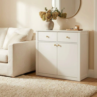 Buffet de rangement moderne et minimaliste, gain de place, durable, 2 tiroirs, 2 portes, montage facile, pour salon et entrée