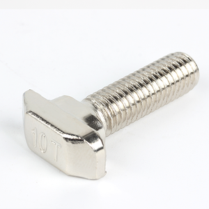 Boulon en T personnalisé en acier au carbone nickelé pour profilé en aluminium série 45 norme européenne, fente 10 - Product Image 4