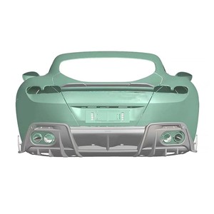 Pour <span class=keywords><strong>Ferrari</strong></span> Roma Kit de carrosserie en fibre de carbone véritable sec Diffuseur de becquet de lèvre de pare-chocs arrière - Product Image 6