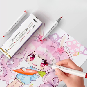 IERS 109 Series 300 Juego de <span class=keywords><strong>marcadores</strong></span> de Arte de doble punta Cincel de tinta de mezcla resistente a la luz Pincel fino para ilustración/diseño 109 Series 300 - Product Image 3