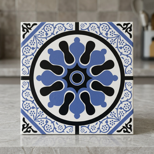 Carreaux de sol en céramique numérique rustique gris 400x400mm, design italien, antidérapants, en porcelaine émaillée pour intérieur - Product Image 1
