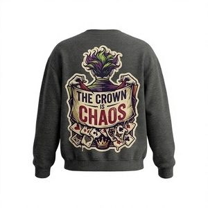 เสื้อสเวตเชิ้ตคอกลมพิมพ์ลาย Chaos Collective Joker สำหรับผู้ชาย สไตล์ลำลอง ทรงปกติ ผ้าถักคอตตอน เหมาะสำหรับฤดูใบไม้ร่วง สตรีทแวร์ - Product Image 2