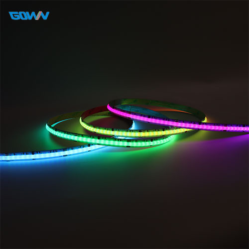 RGBW RGBIC COB 720LEDs/m Addressable Programmable Full Color Smart Strip Lights DC 24V/12V LED Light Strip Featuring Running