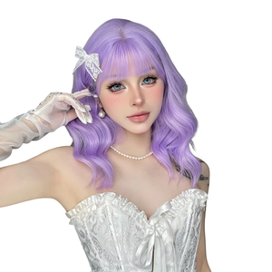 วิกผมสั้นสีม่วงสำหรับฮาโลวีน ขายส่ง ยอดนิยม สวมใส่สบาย ระบายอากาศได้ดี แบบเต็มศีรษะ ไร้รอยต่อ ฟูสวย สำหรับ<span class=keywords><strong>ผู้หญิง</strong></span> - Product Image 6