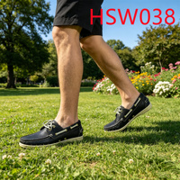 HY, Chaussures bateau marron minimalistes, au design élégant et tendance, style masque, populaires en Jamaïque, faciles à porter, en vente HSW033