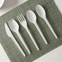 Ensemble de couverts biodégradables en PLA, sans BPA, écologiques, jetables, Greenday Custom, cuillère à café, cuillère à thé, couteau, fourchette, cuillère