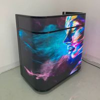 Écran LED professionnel pour cabine de DJ P1.25 P1.53 P1.86 P2 P2.5 Mur vidéo LED à épissure transparente pour discothèque et réception