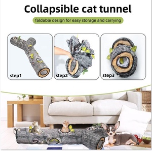 Heyri Pet petit chat Tunnel pliable arbre trou guinée extérieur chaton jouets chat Tunnel jouet mignon feutre interactif chat Tunnel lit - Product Image 3