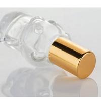 Flacon de parfum en verre givré avec bille roulante, motif ours transparent, 8 ml