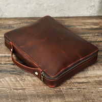 Housse en cuir véritable 13 pouces pour MacBook Mac Mini Travel Laptop Case 12.9 iPad Sleeve PC Accessories Storage Bag