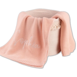 Manta de Bebé Personalizada con Nombre Bordado, Manta de Algodón Suave Tejida a Mano para Recién <span class=keywords><strong>Nacido</strong></span>, <span class=keywords><strong>Regalo</strong></span> para Baby Shower, <span class=keywords><strong>Regalo</strong></span> de Recuerdo - Product Image 2