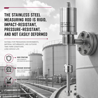 Hochtemperatur-Magnetostrictiver Füllstandsmesser für Drucktanks, Raffinerien, Transformatoröl-Reaktoren, 316L Sonde, 4-20 mA HART
