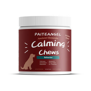 맞춤형 애완 동물 치료 진정제 보충제 멜라토닌 지원 이완 진정 대마 개 씹는 건강 불안 - Product Image 3