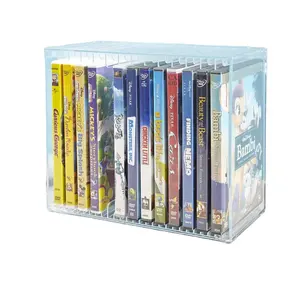 Produsen kustom transparan stackable Video Game Disk DVD pemegang CD rak pajangan dibuat di Cina