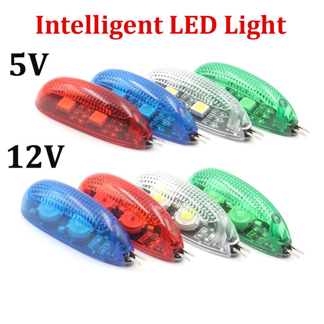 Hot Sale RC LED Light 5V 12V Intelligent Night Flight Navigation Light Red Green Blue White for FPV Quadcopter Fixed Wing Drone