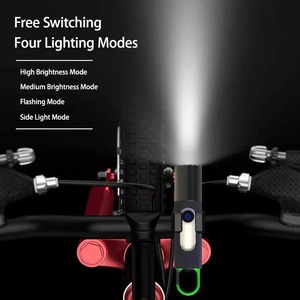 ไฟฉาย LED ซูมแสงแรงสูง P50/ไฟฉายแสงเลเซอร์สีขาว ไฟฉายแบบชาร์จไฟได้ USB โคมไฟตั้งแคมป์แบบพกพากลางแจ้งพร้อมตะขอ - Product Image 5