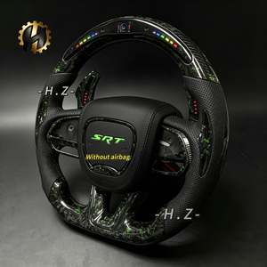 Volant en fibre de carbone forgé vert HZ avec LED pour Charger Pack 2016 2017 2019 2020 2021 2022 2023 - Product Image 2
