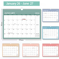 Calendrier mural personnalisé et coloré pour bureau, impression sur mesure, pas cher, pour 2026 et 2027