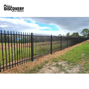 Factory personalized aluminum security grille fence decorative outdoor aluminum fence for home and estate