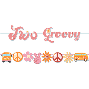 BA338 ป้ายแขวนลายดอกเดซี่สองชั้น สำหรับงานวันเกิดเด็กผู้หญิง ของตกแต่งปาร์ตี้สไตล์เรโทร ฮิปปี้ โบโฮ - Product Image 5