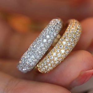 Anillo de Boda Xinfly de Oro de 18K con Cinco Filas de Diamantes, 1.1ct, Estilo Clásico, Venta al Por Mayor, MOQ Bajo, Gran Venta 2025 - Product Image 1