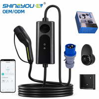Chargeur de véhicule électrique portable Shineyou 3,5KW/7KW/11KW/22KW Sortie AC APP/WiFi Interface Type 2 Entrée 200-220V Certifié CE
