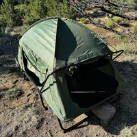 Lit de camping portable LLOYDBERG, une chambre, double couche, camouflage, tente Oxford, cadre en acier, quatre saisons, imperméable, pour 2 personnes
