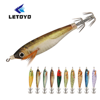 LETOYO LT130871 100mm/10g Floating Sutte Dtd Squid Jig Portable Eging Squid Jig Mini Luminous Squid Jigs