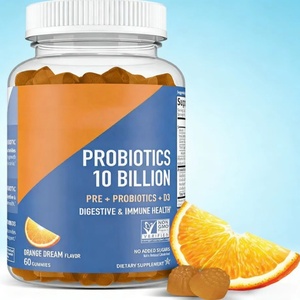 Gommose Probiotiche OEM 10 Miliardi di CFU con Prebiotici e Vitamina D3 Gusto Arancia per la Salute Digestiva e il Supporto Immunitario - Product Image 1