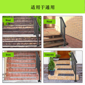 Manufacturer Direct Supply Fence Staircase <strong>Handrail</strong> Iron Art Guardrail Flat Iron Strip Outdoor Black Iron Railing Multiple - Product Image 3