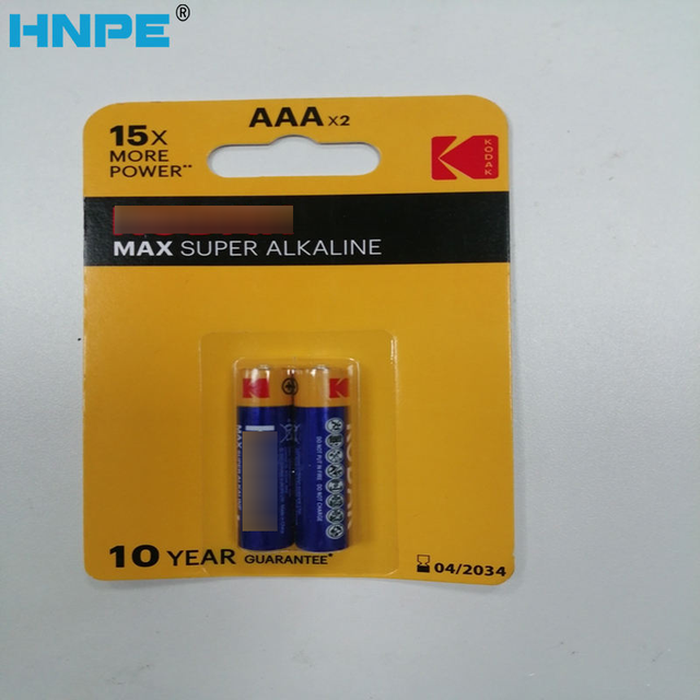 HNPE Hot Sale High Quality KO DAK AA Aaa Alkaline 1.5v Battery Lr03 Am4 3A MN2400 Dry Batteries