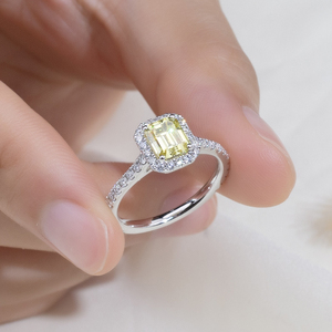 Bague en platine et or jaune avec diamant de laboratoire Messi Jewelry MSR-1478 pour les occasions spéciales - Product Image 5