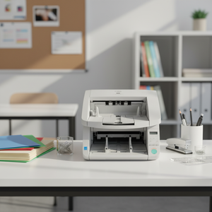 Scanner de documents couleur A3 haute vitesse USB Canon DR-9050C, numérisation automatique recto-verso continue, haute résolution, pour usage bureautique, blanc 90 - Product Image 1