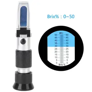 0 ~ 50% Handheld Brix Meter Hydrometer Ugar Tester Meter Voor Meten Suikergehalte In Fruit, Honing, ahornsiroop, Wijn Maken