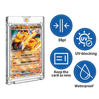 Étui magnétique pour cartes avec protection UV 35PT, porte-cartes magnétique One Touch, étui magnétique transparent en plastique pour cartes de sport (baseball)