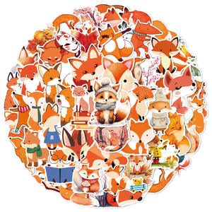 50PCS Sly Foxes Orner Mignon Graffiti Autocollants Guitare Décoré Autocollant PVC Étanche Autocollants - Product Image 2