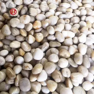 Factory direct sale Polished white natural stone pebbles for garden
