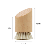 Brosse de bain en poils de chèvre avec logo personnalisé, brosse exfoliante ovale en bois naturel à poils doux pour le soin de la peau des bébés et des adultes