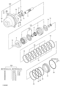 Motor de Traslación Hidráulico para Excavadora Hitachi ZX450 ZX470 ZX650 ZX670 ZX850 ZX870, Número de Pieza 4688059 KYB MSF-340VP B0440-96070 - Product Image 4