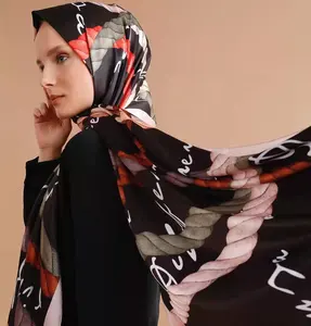 MOTIVE FORCE 2024 Hot Trends Malaysia Middle East Pakistan Hemp Rope Printed Chiffon Wholesale Turkish Hijab Suppliers