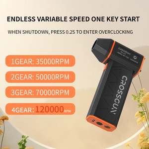 CROSSGUN Taşınabilir Kablosuz Elektrikli Hava Üfleyici 5000mAh Lityum Pil Güçlü Mini Üfleyici Mini Araba Süpürgesi Turbo Fan - Product Image 4