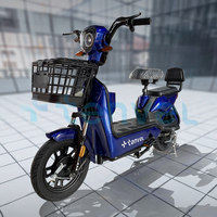 Nuevo Scooter Eléctrico Clásico de 400W 48V de Venta al por Mayor en China para 2024, Moto Eléctrica con Batería Extraíble, Potente Bicicleta Eléctrica